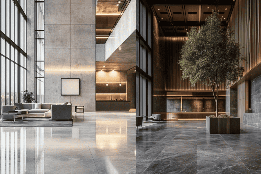 Grey Marble hotel lobby floor