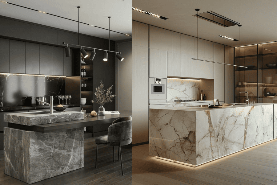 Designing with Dual Neutrals: Gray Marble vs Beige Marble for Modern Homes