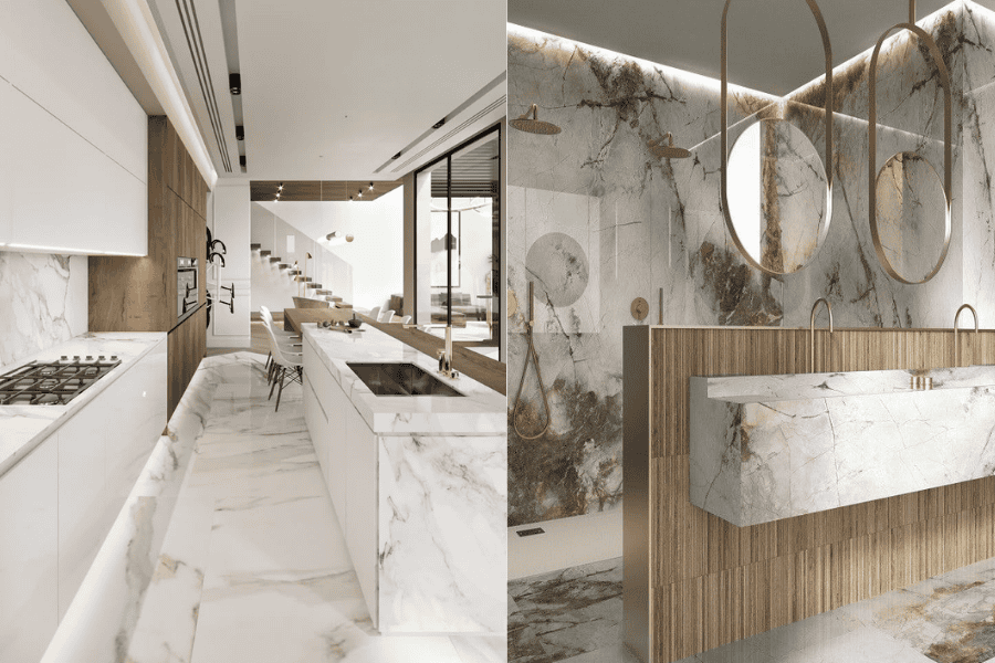 Marble Flooring for Kitchens and Bathrooms