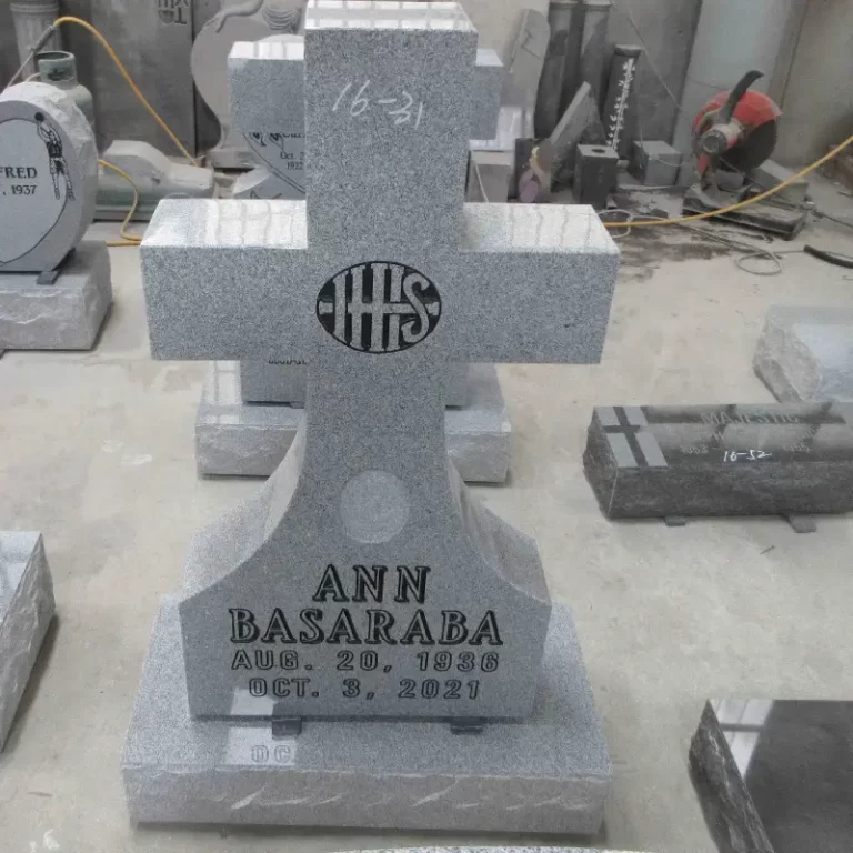 G633 Gray Granite Fully Polished American Cross