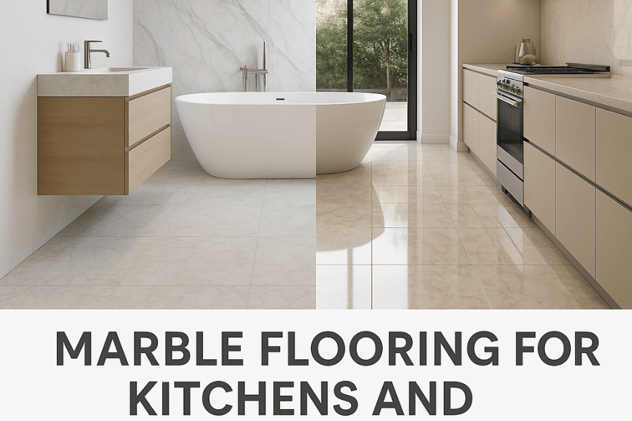 Marble Flooring for Kitchens and Bathrooms — Choosing the Right Type