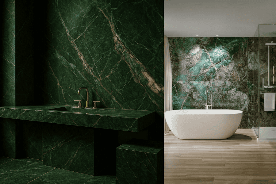 How rare is green marble?