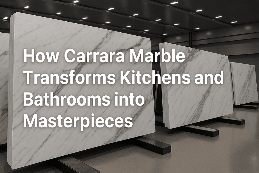 How Carrara Marble Transforms Kitchens and Bathrooms into Masterpieces