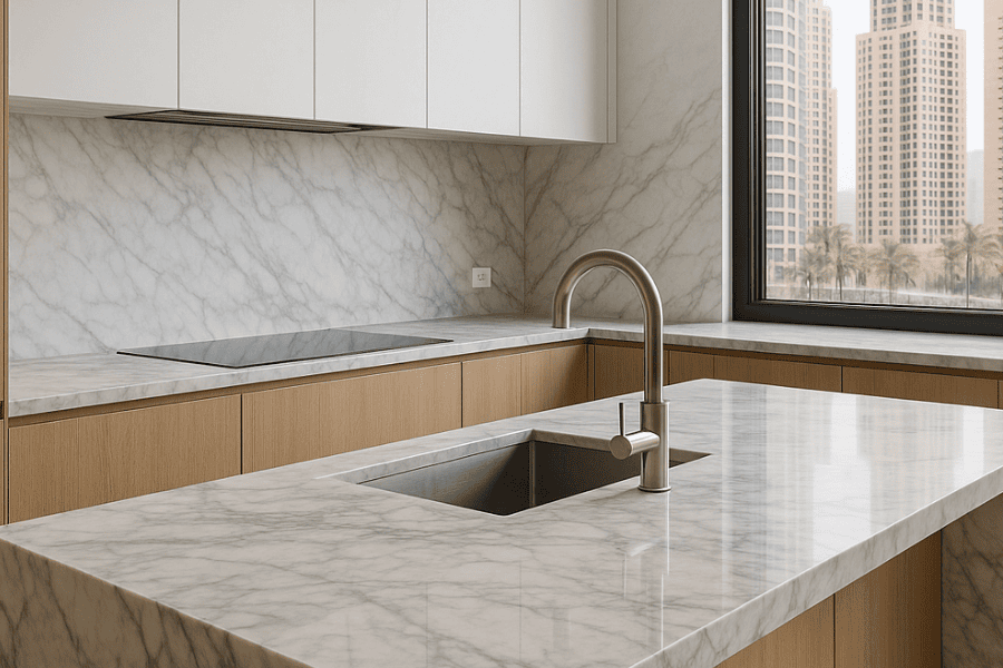Why Homes in Dubai, London, and New York Are Returning to Marble Countertops