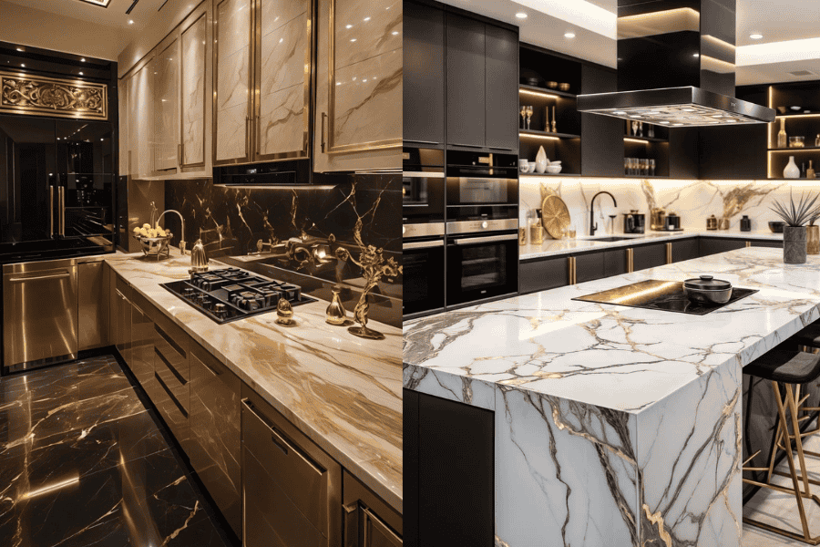 Luxury marble countertops