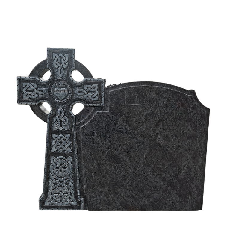 Bahama Blue Granite Celtic Cross Tombstone