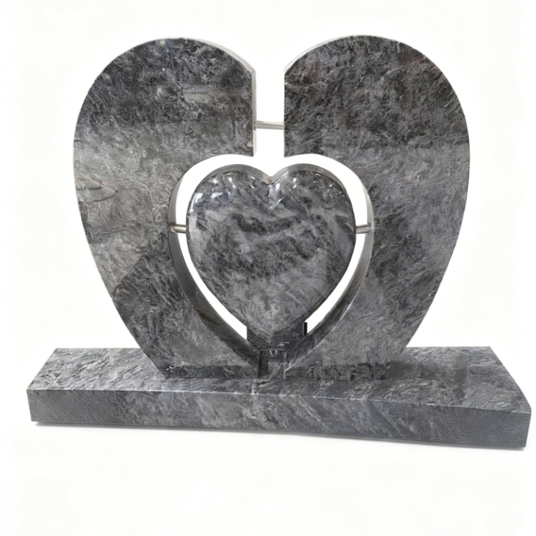 Bahama Blue Heart Headstone