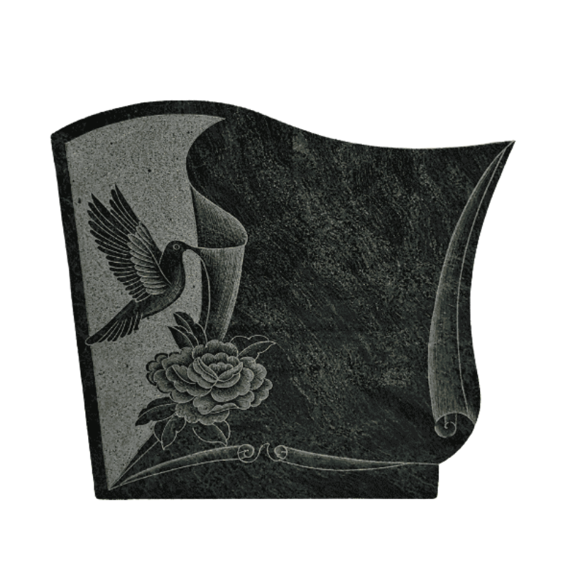 Bahama Blue with Laser Carving Headstone