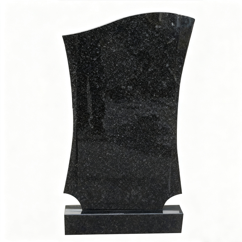 Black Granite Upright Monument Headstone2