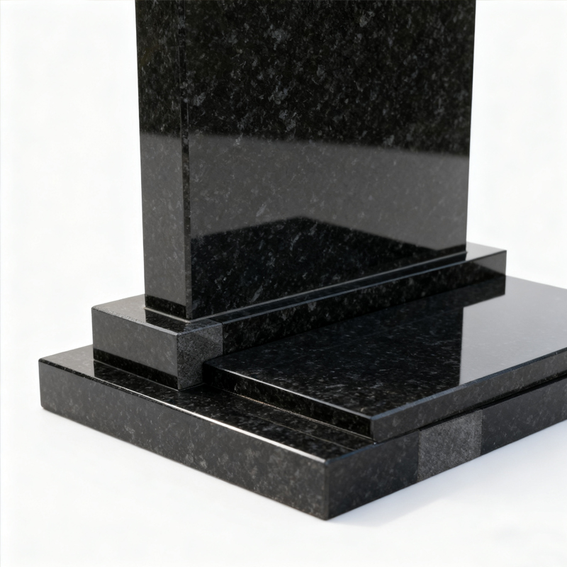 Black Granite Upright Monument2
