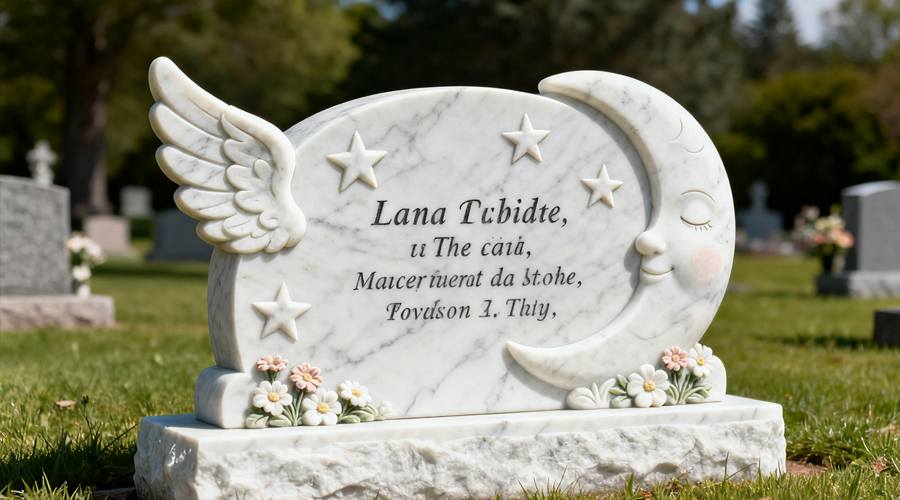 Carved Children Memorial Headstone Bespoke Design