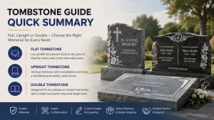 flat upright and double tombstones comparison