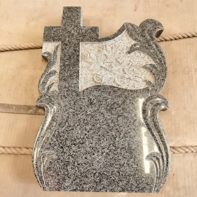 Romanian Style Orthodox Cross Granite Monument