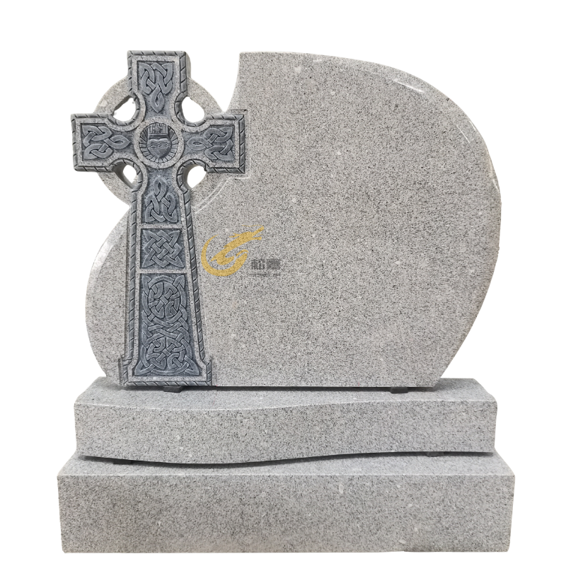 G603 Headstone with Sandblasted Celtic Cross Design