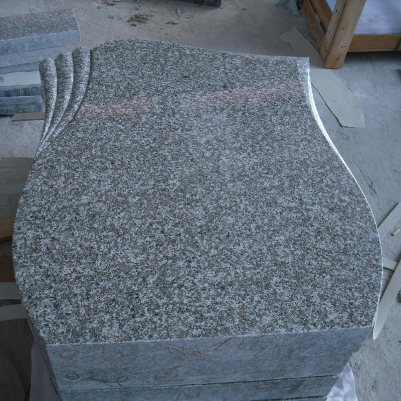 G664 Headstone with Wave Carving