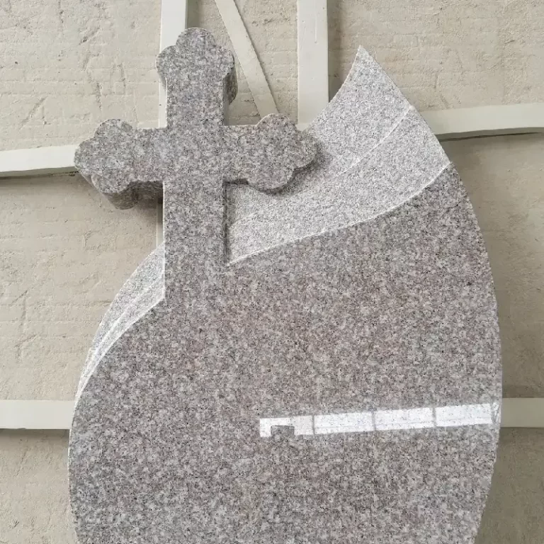 G664 Pink Granite Hungary-Style Wave Cross