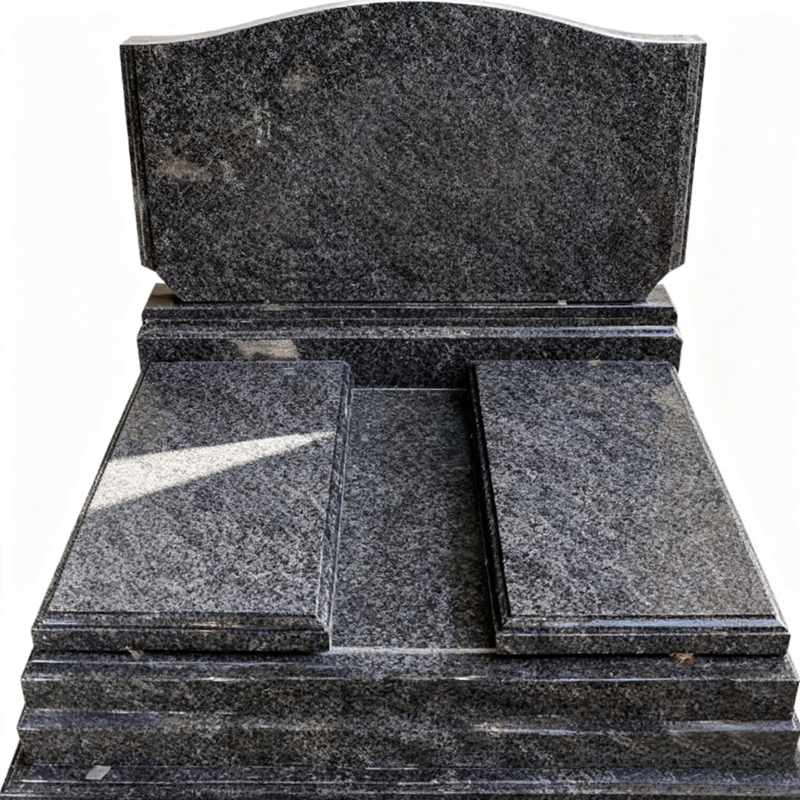 Granite Double Tombstone Companion Headstone