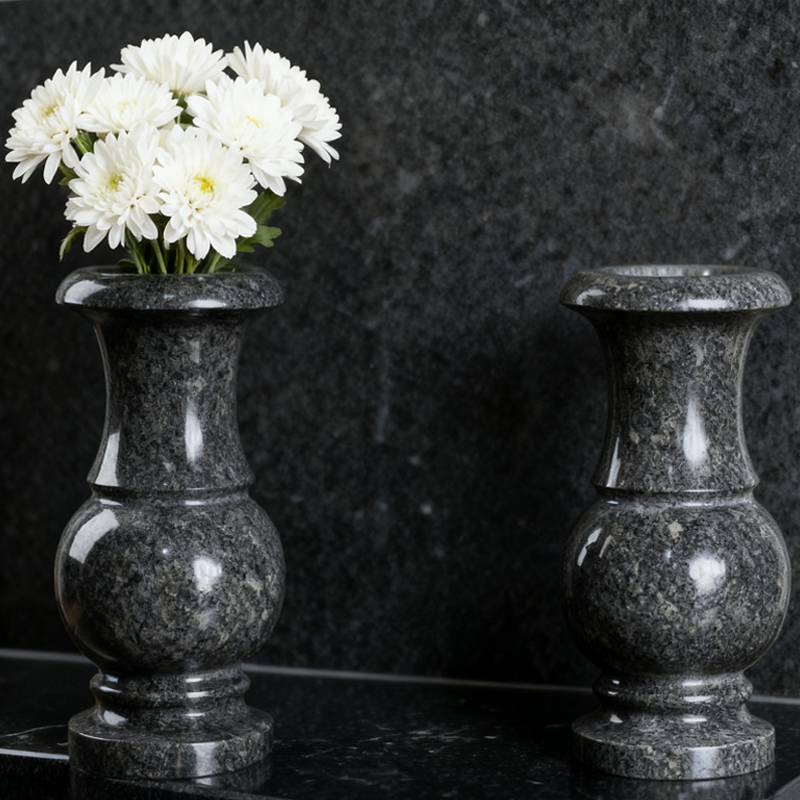 Granite Grave Vases Memorial granite vases for tombstone