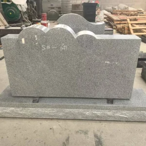 Grey special shape headstone