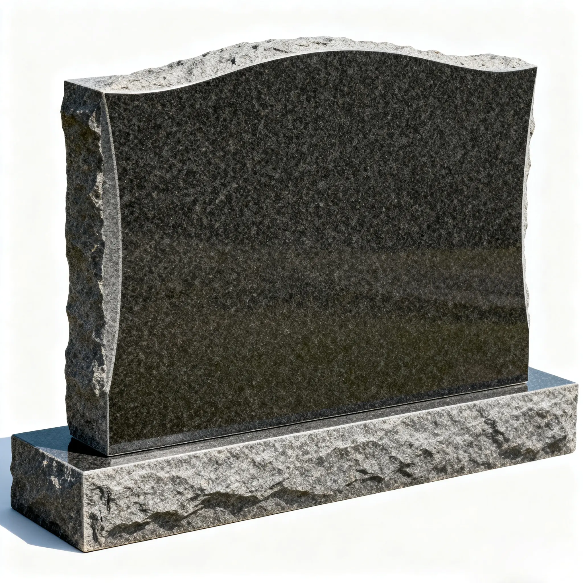 Black Aurora Granite Hungarian-Style Tombstone