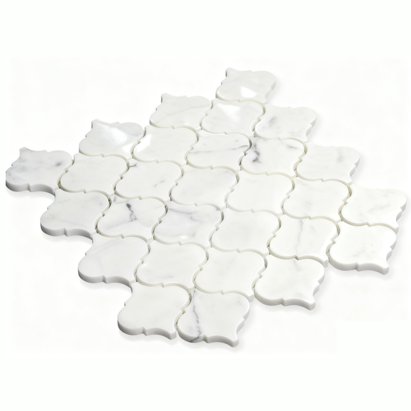 Polished Calacatta White Marble Mosaic Tile
