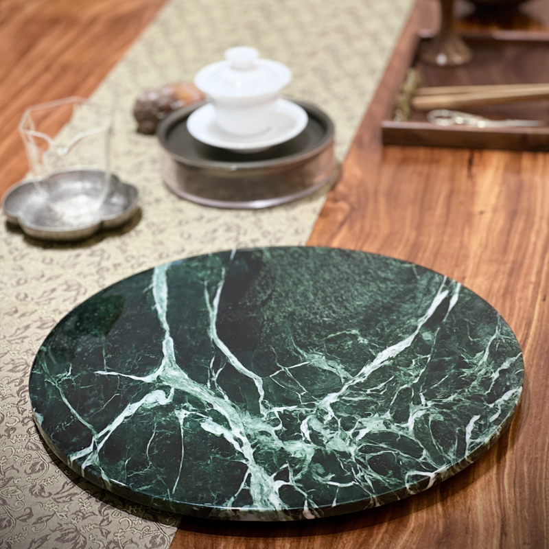 Prada Green Marble Tea Tray Haute Couture Tea Service Edition