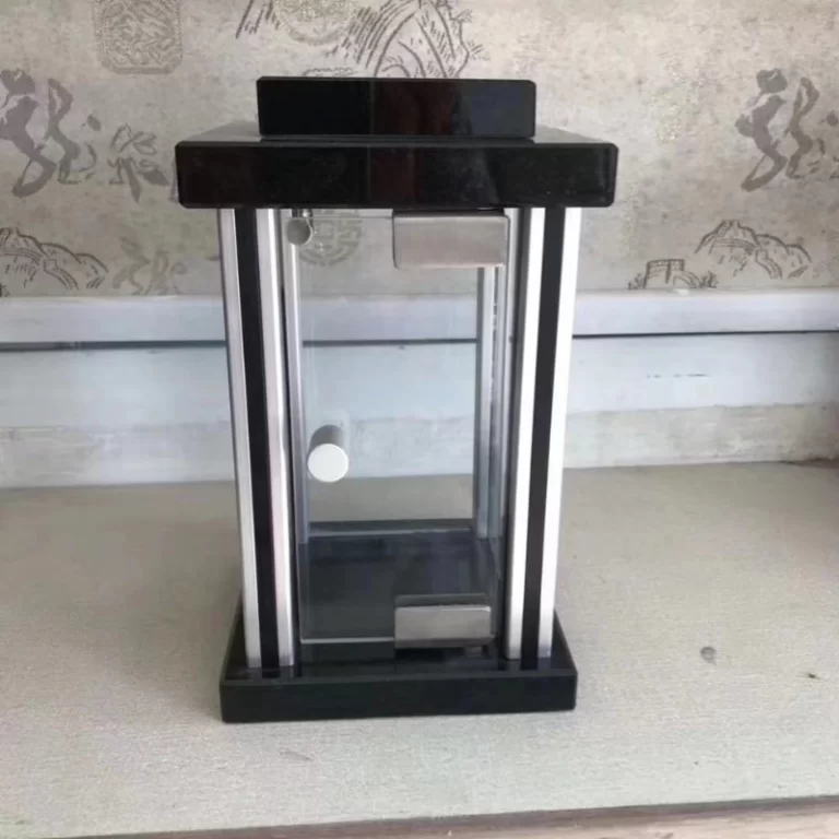 Modern Black Granite Grave Lantern