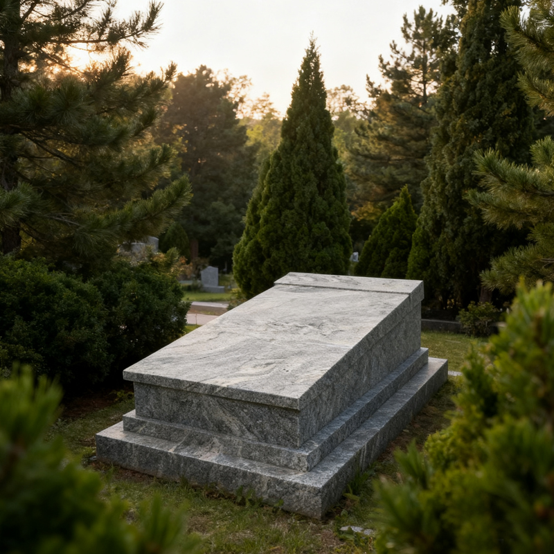 Viscount White Granite Tombstone Designs3