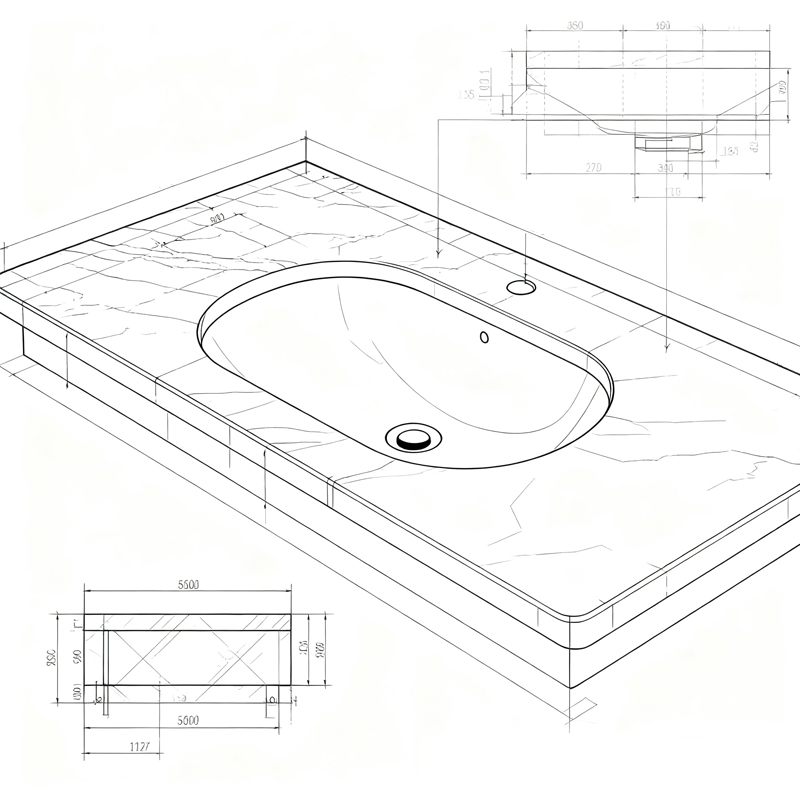 White Carrara Marble Vanity Tops Countertops
