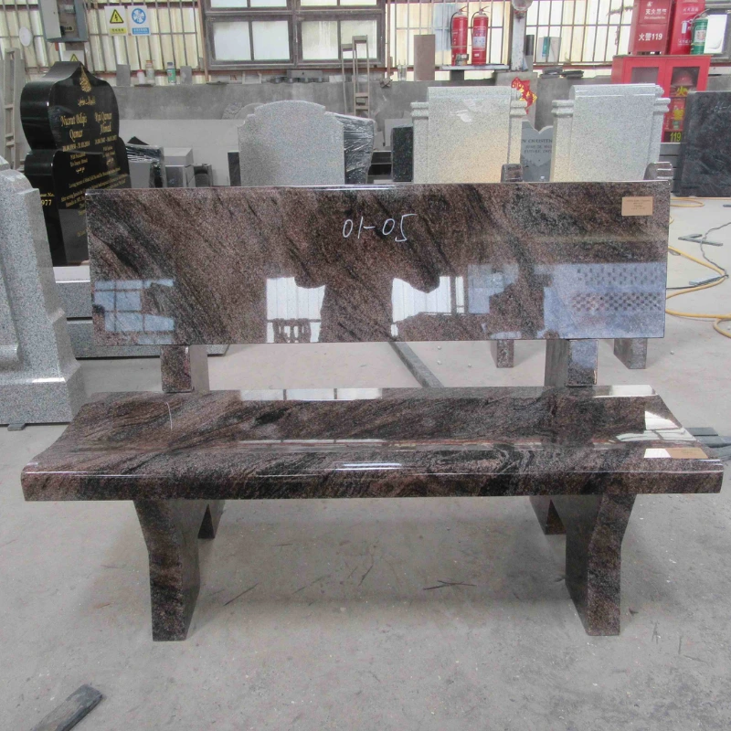 Aurora Granite Cemetery Monument Bench