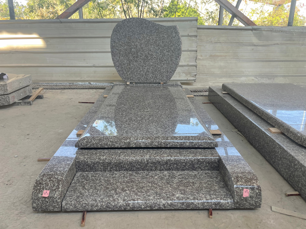 G664 Layered French Monument in pink granite
