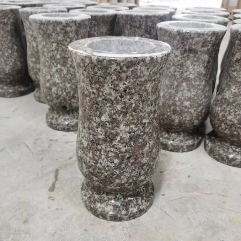 G635 granite cemetery vase