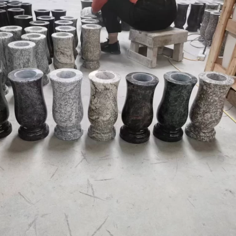 Multi-Color Granite Cemetery Vases