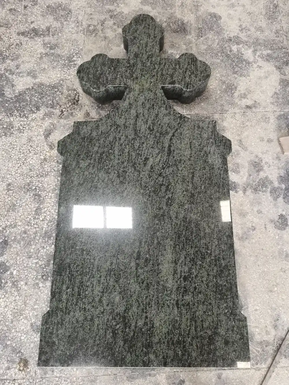 Olive Green Granite Hungary-Style Cross