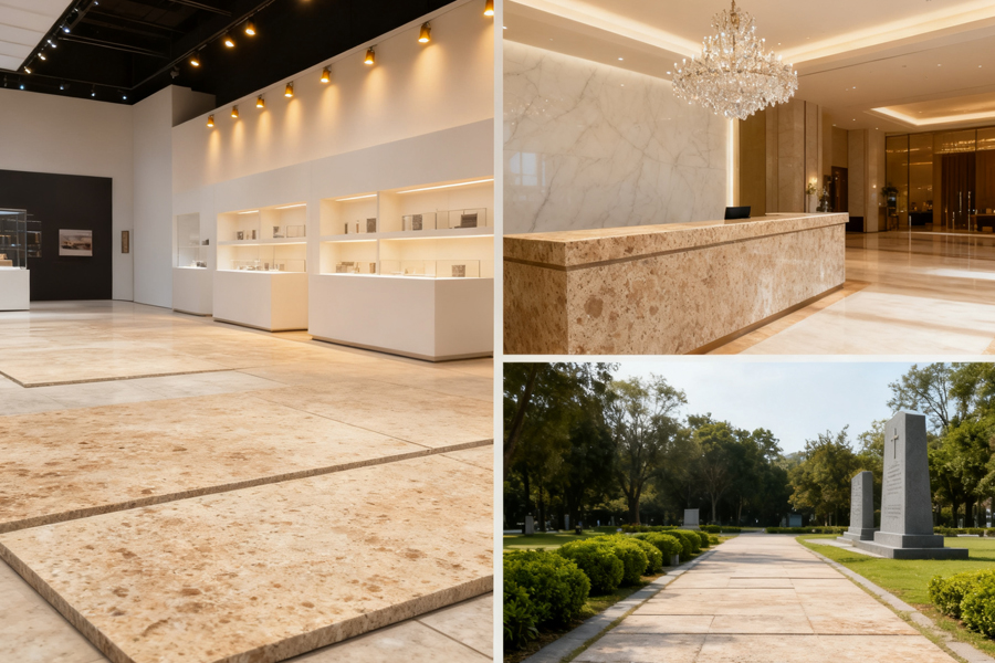 showroom、hotel lobby、memorial park