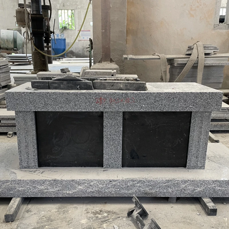 Two-Tone Grey & Black Granite Columbarium
