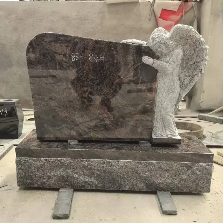 Aurora Granite American-Style Angel Headstone