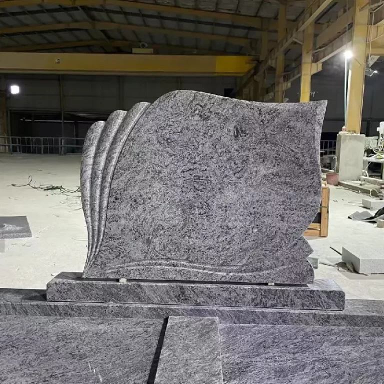 Bahama Blue Granite Double Hungary Tombstone
