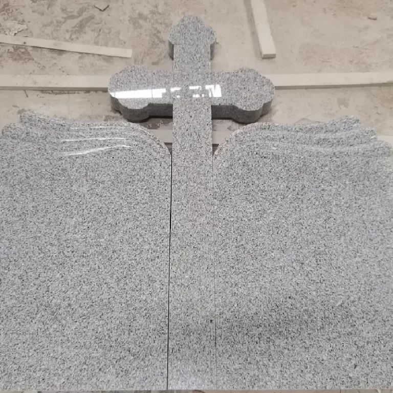G603 Gray Granite Hungary-Style Twin Panel Cross