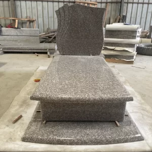 Polish-Style Granite Layered Wave Headstone | Songjia Stone