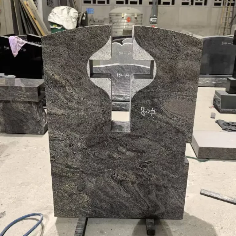 Paradiso Granite Cross Cut-Out Headstone