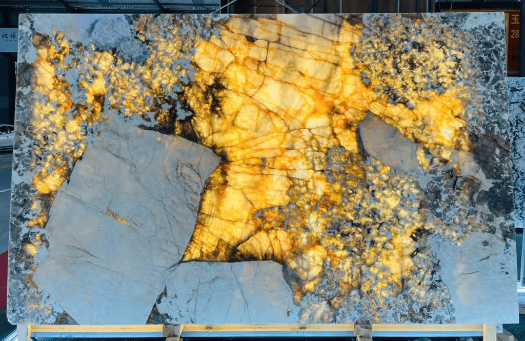 Backlighting Patagonia Granite Slab For Living Room