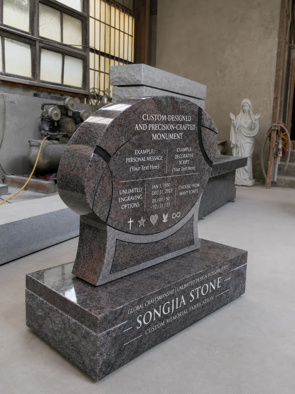 Modern Oval Granite Custom American-Style